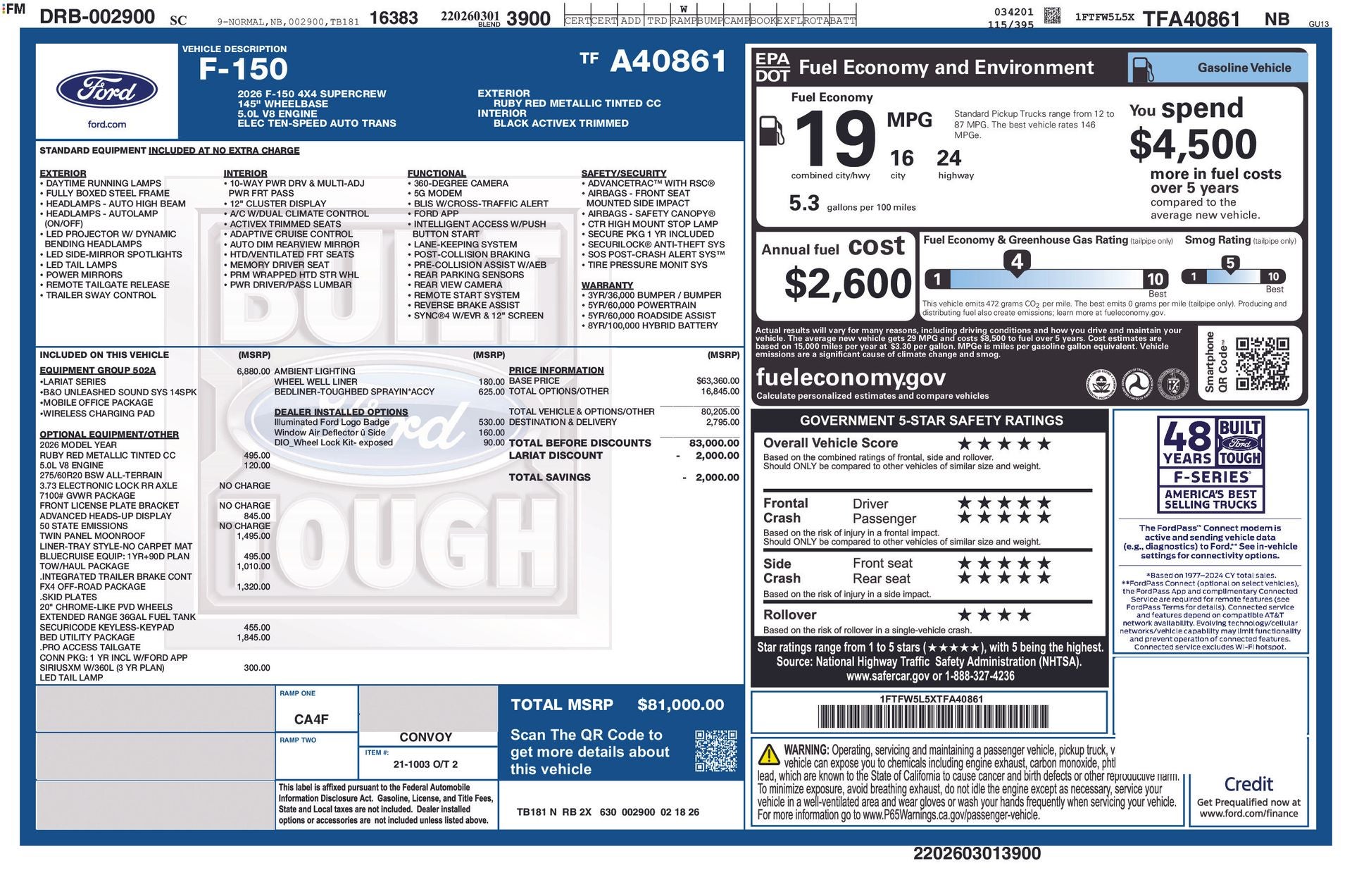 2026 Ford F-150 Lariat®