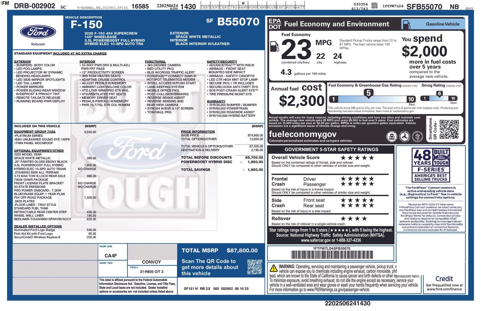 2025 Ford F-150 Platinum