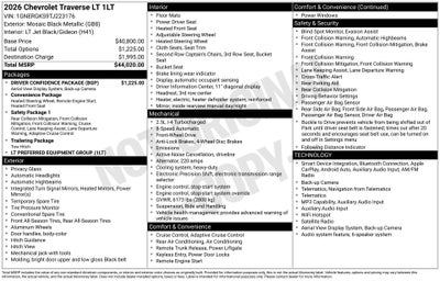 2026 Chevrolet Traverse LT 1LT