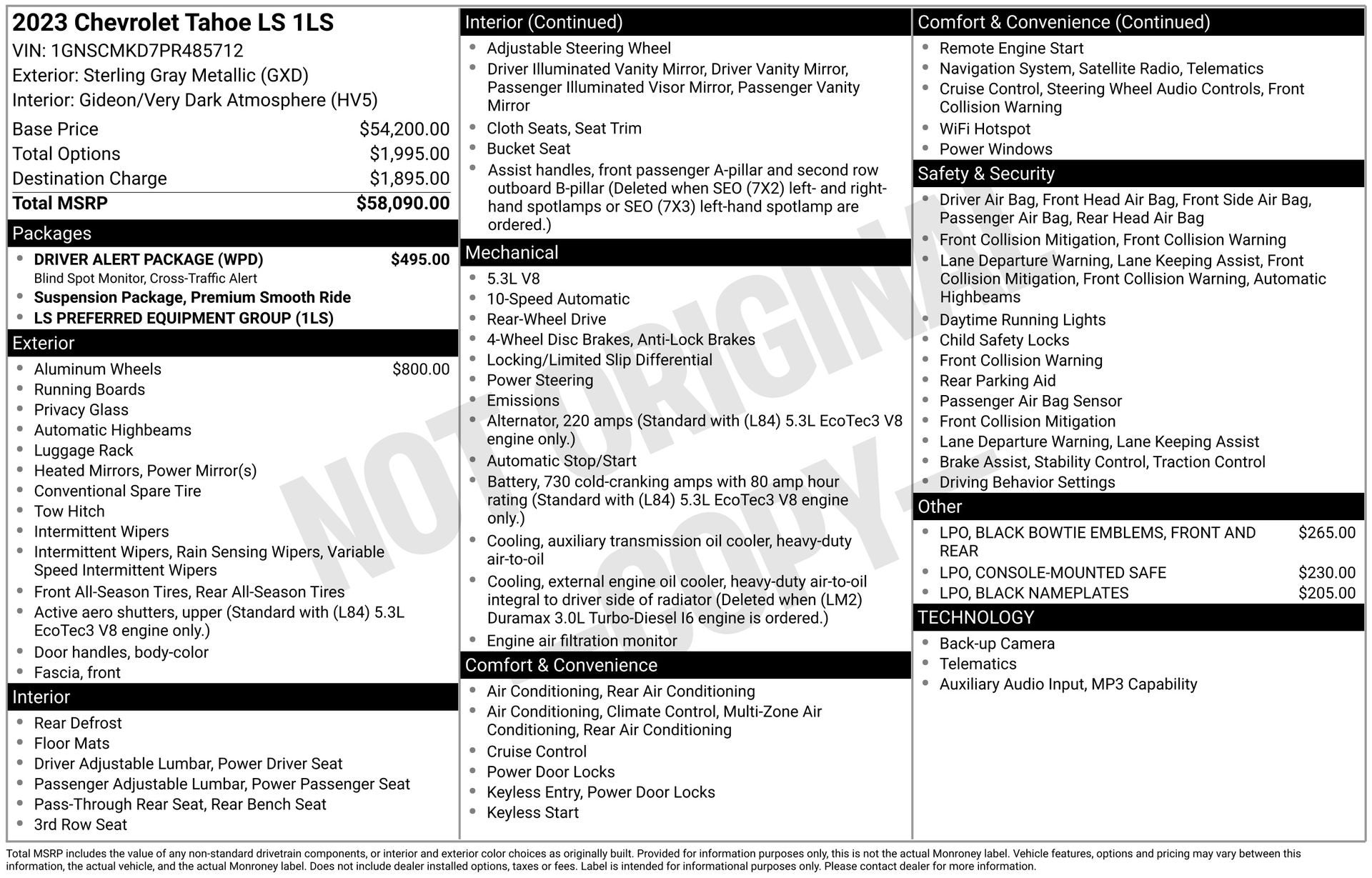 2023 Chevrolet Tahoe LS