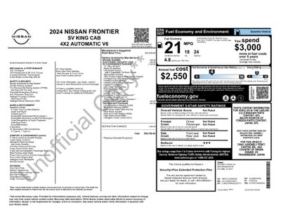 2024 Nissan Frontier SV RWD