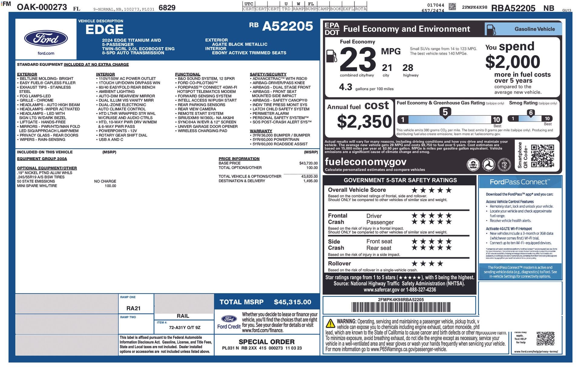2024 Ford Edge Titanium AWD