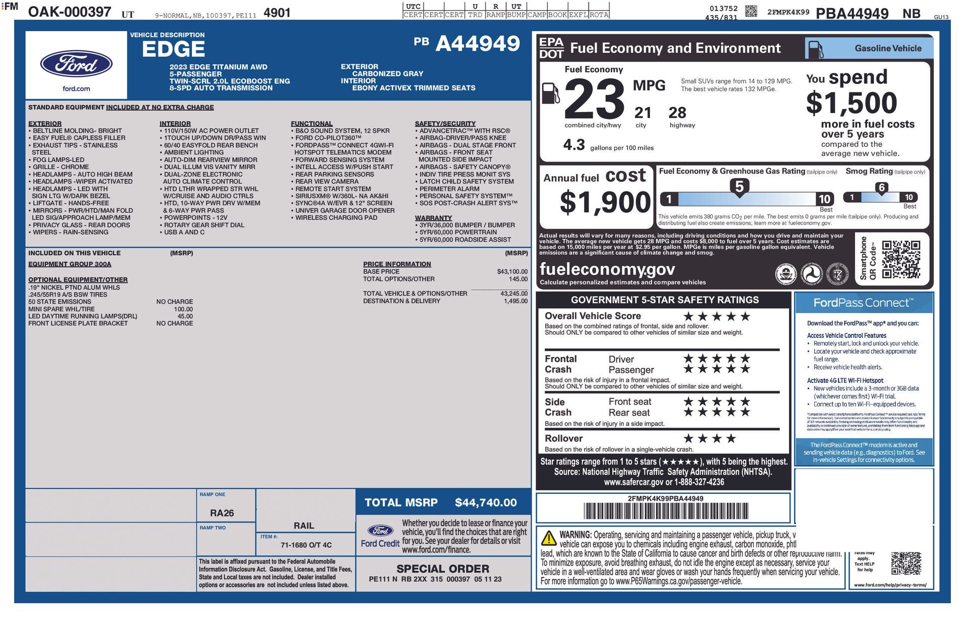 2023 Ford Edge Titanium