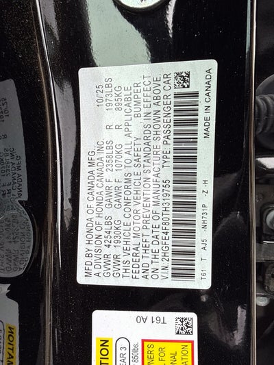 2026 Honda Civic Hybrid Sport
