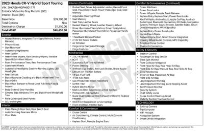 2023 Honda CR-V Hybrid Sport Touring