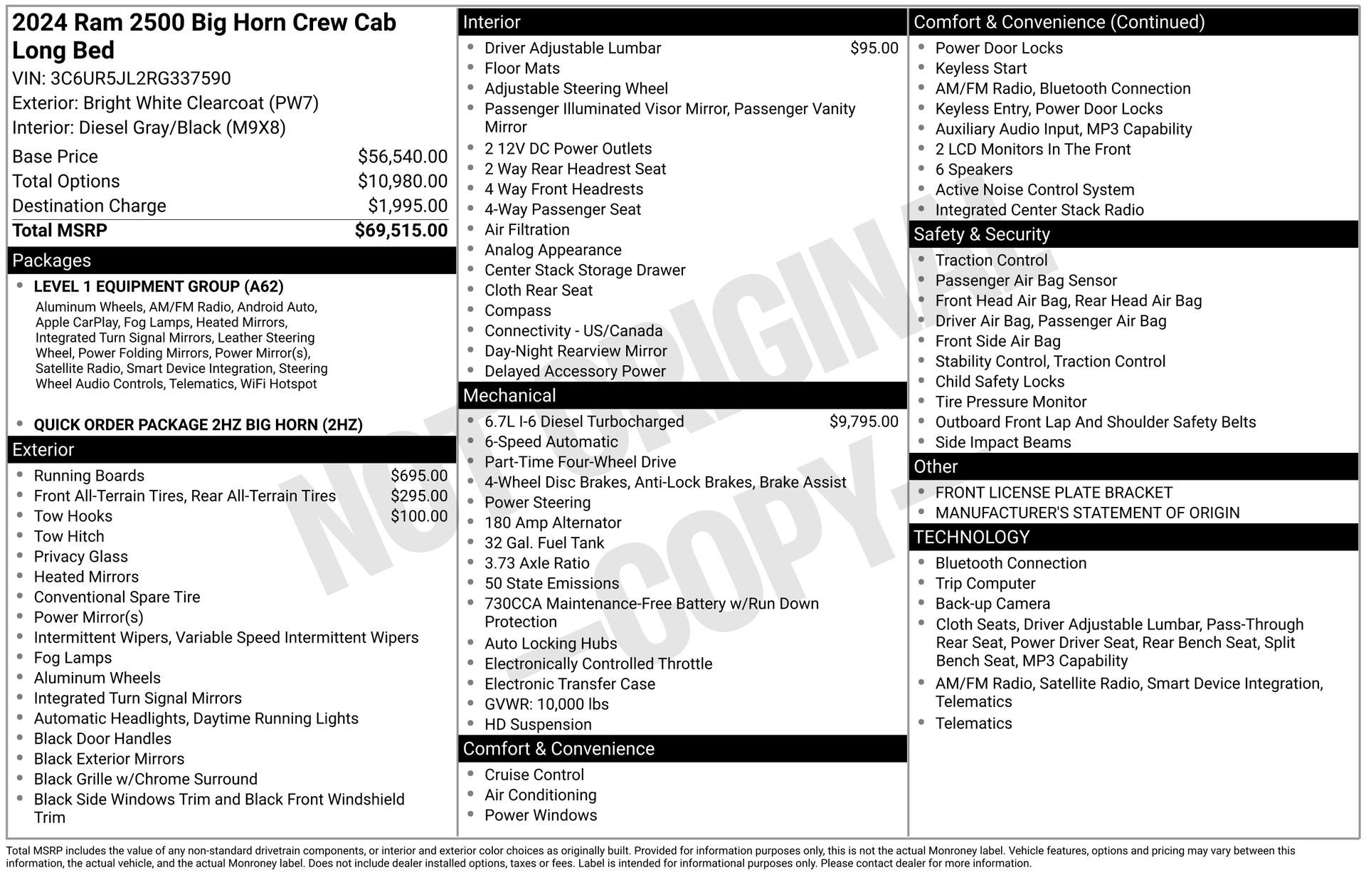 2024 RAM 2500 Big Horn