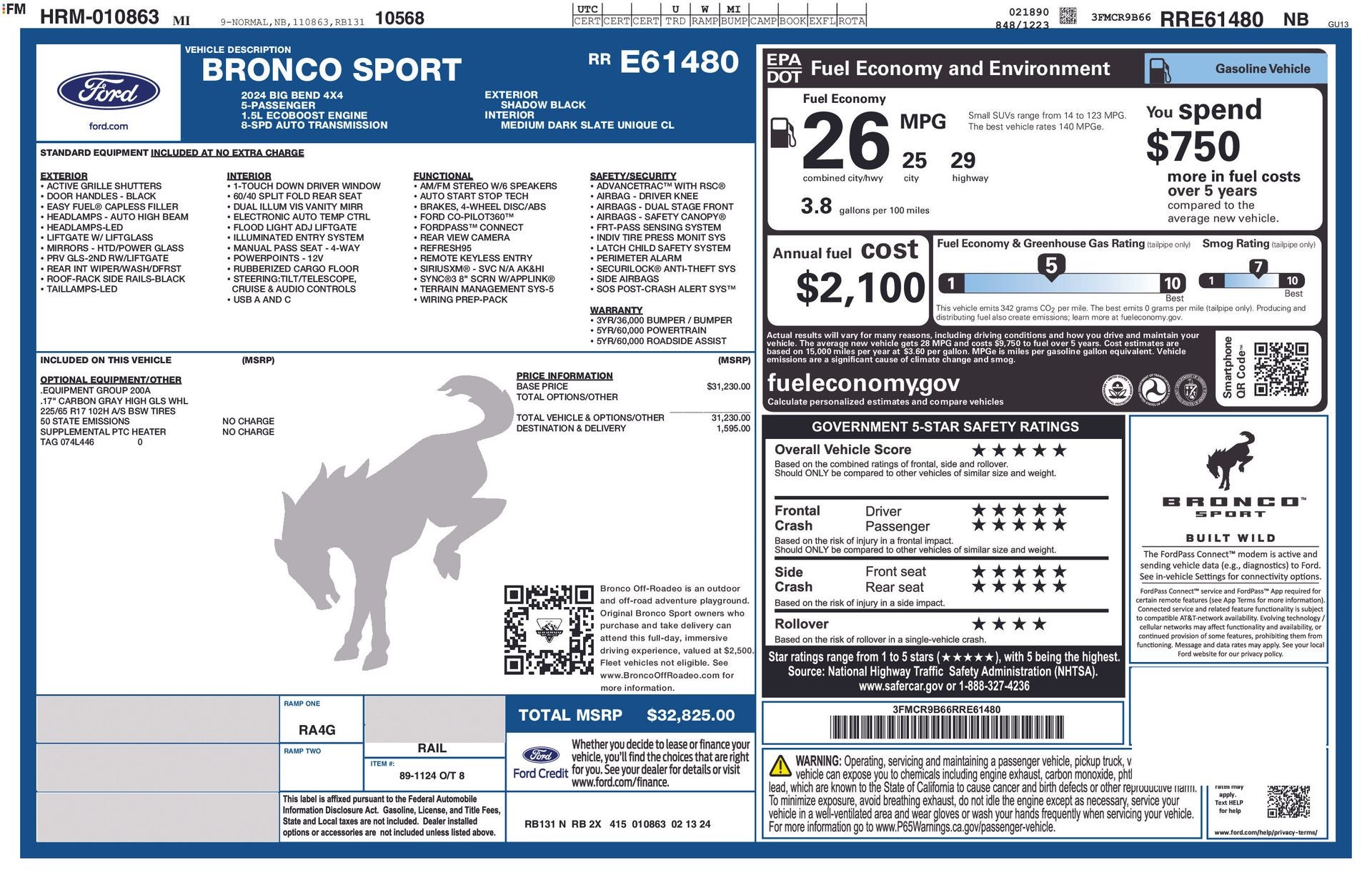 2024 Ford Bronco Sport Big Bend 4WD