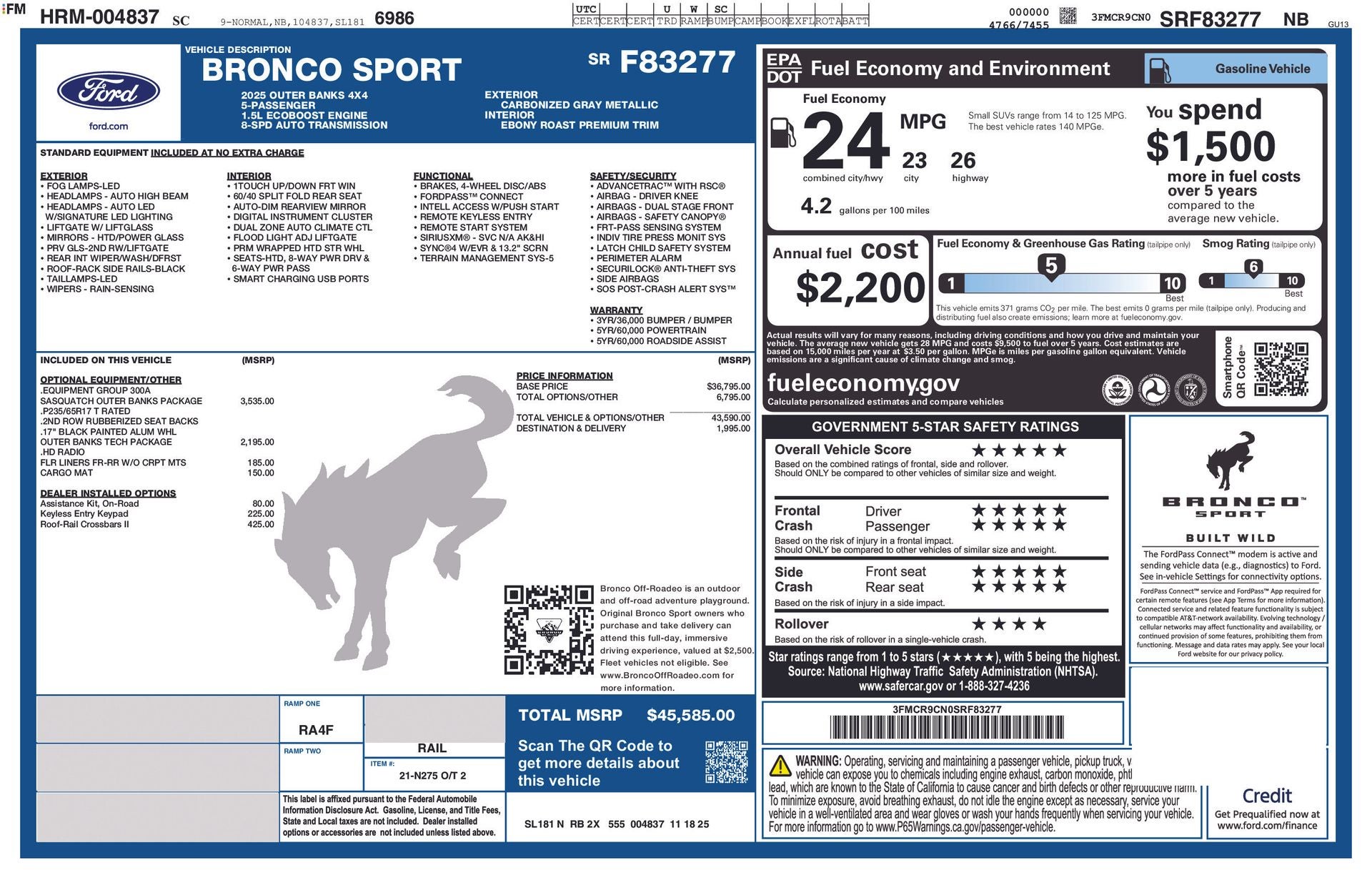 2025 Ford Bronco Sport Outer Banks®