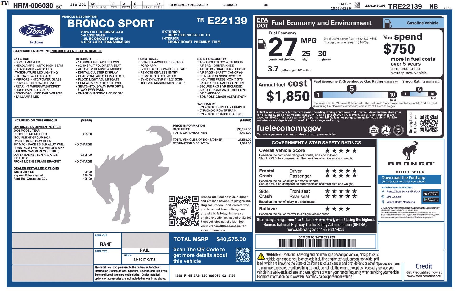 2026 Ford Bronco Sport Outer Banks®