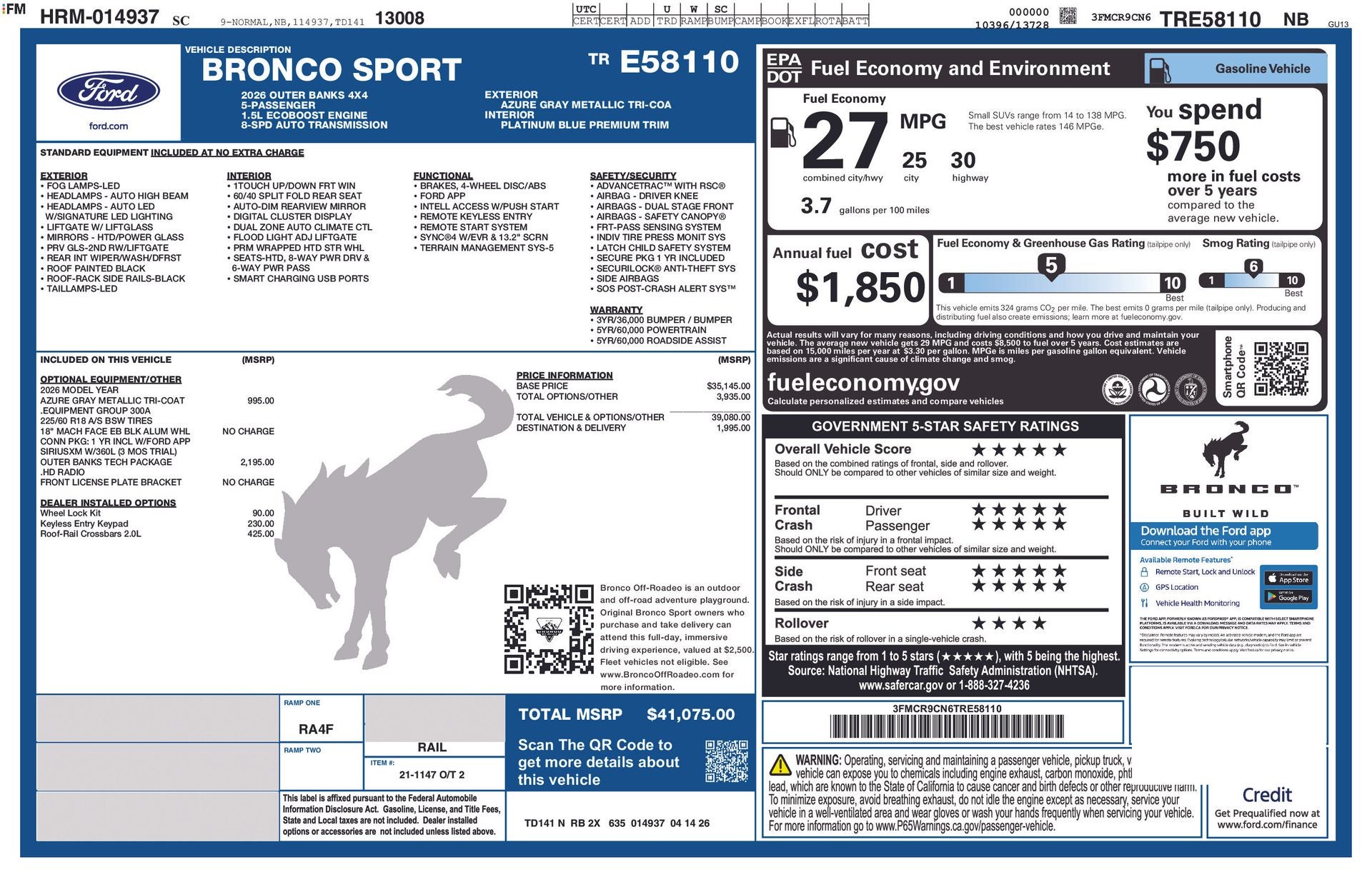 2026 Ford Bronco Sport Outer Banks®