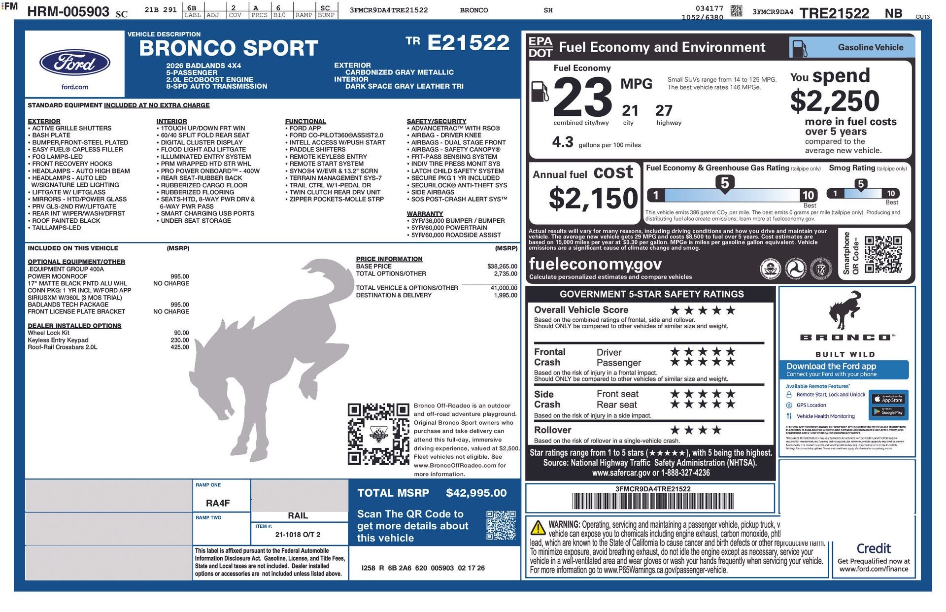 2026 Ford Bronco Sport Badlands®