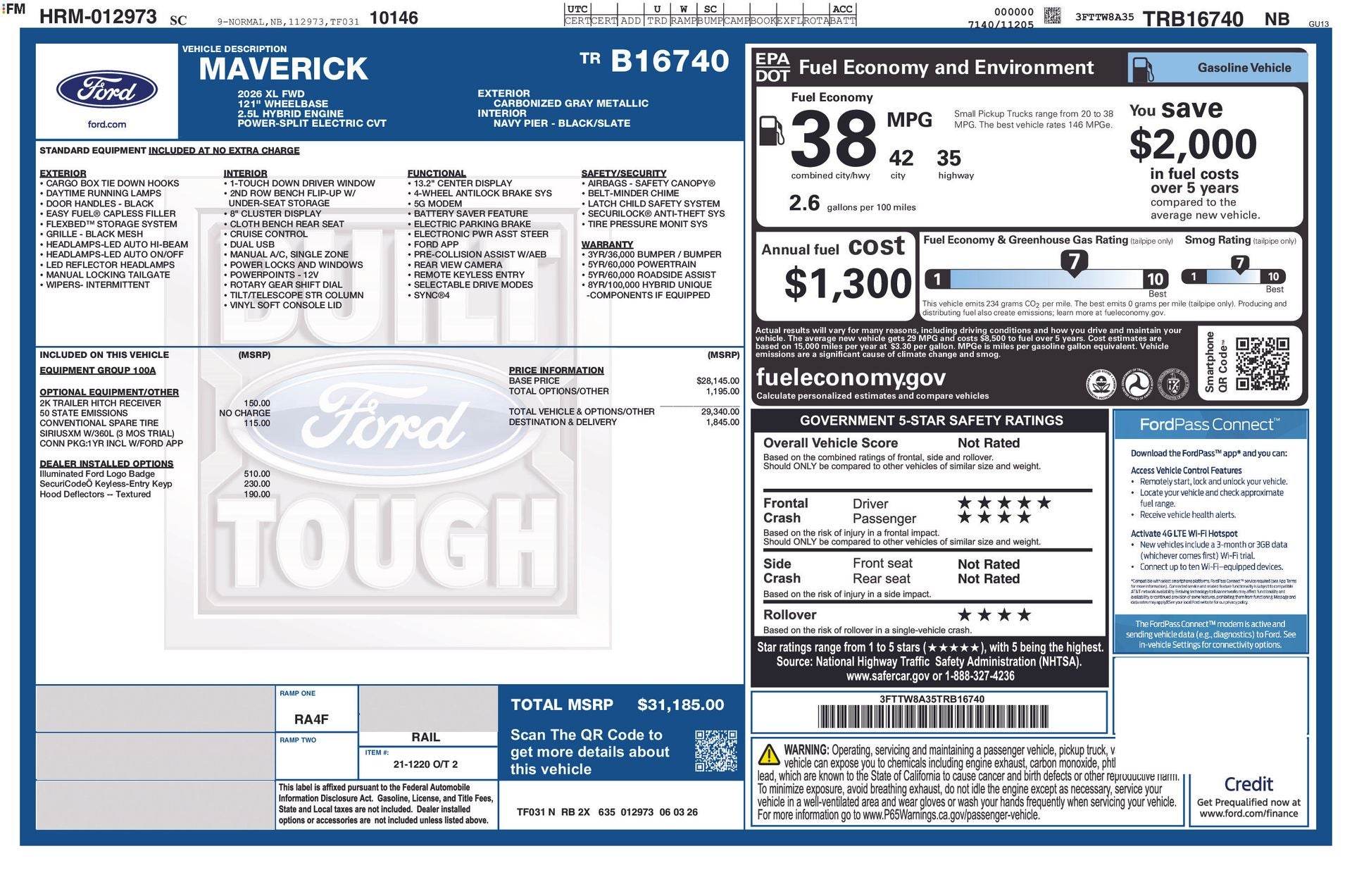 2026 Ford Maverick XL