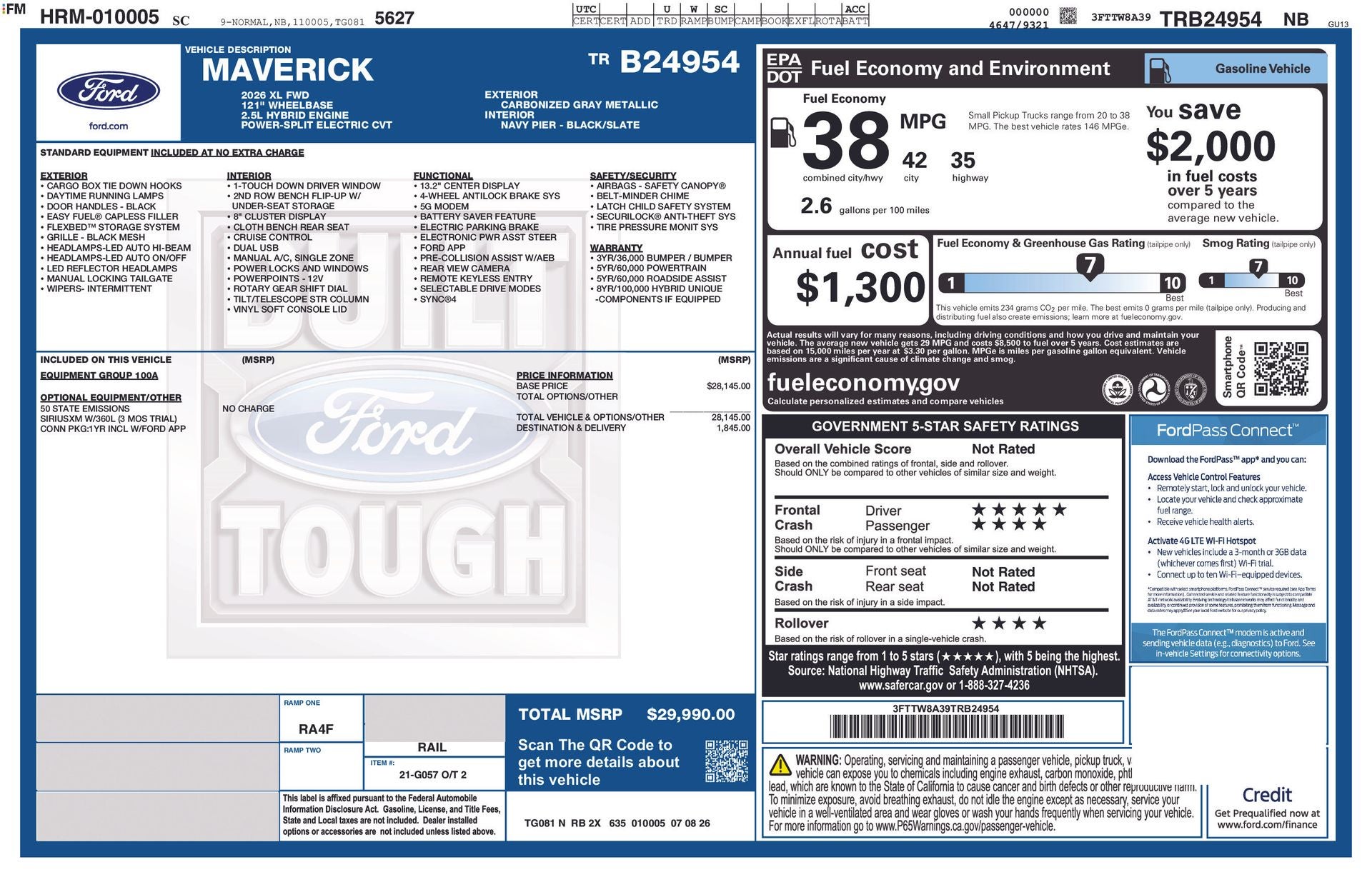 2026 Ford Maverick XL