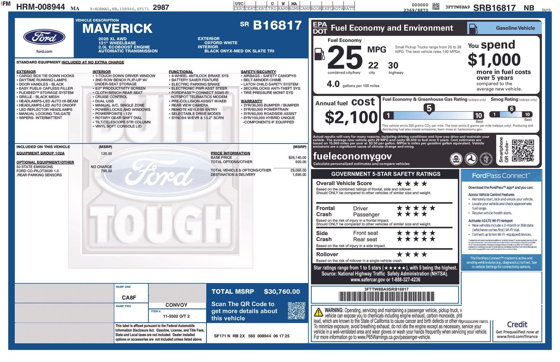 2025 Ford Maverick XL
