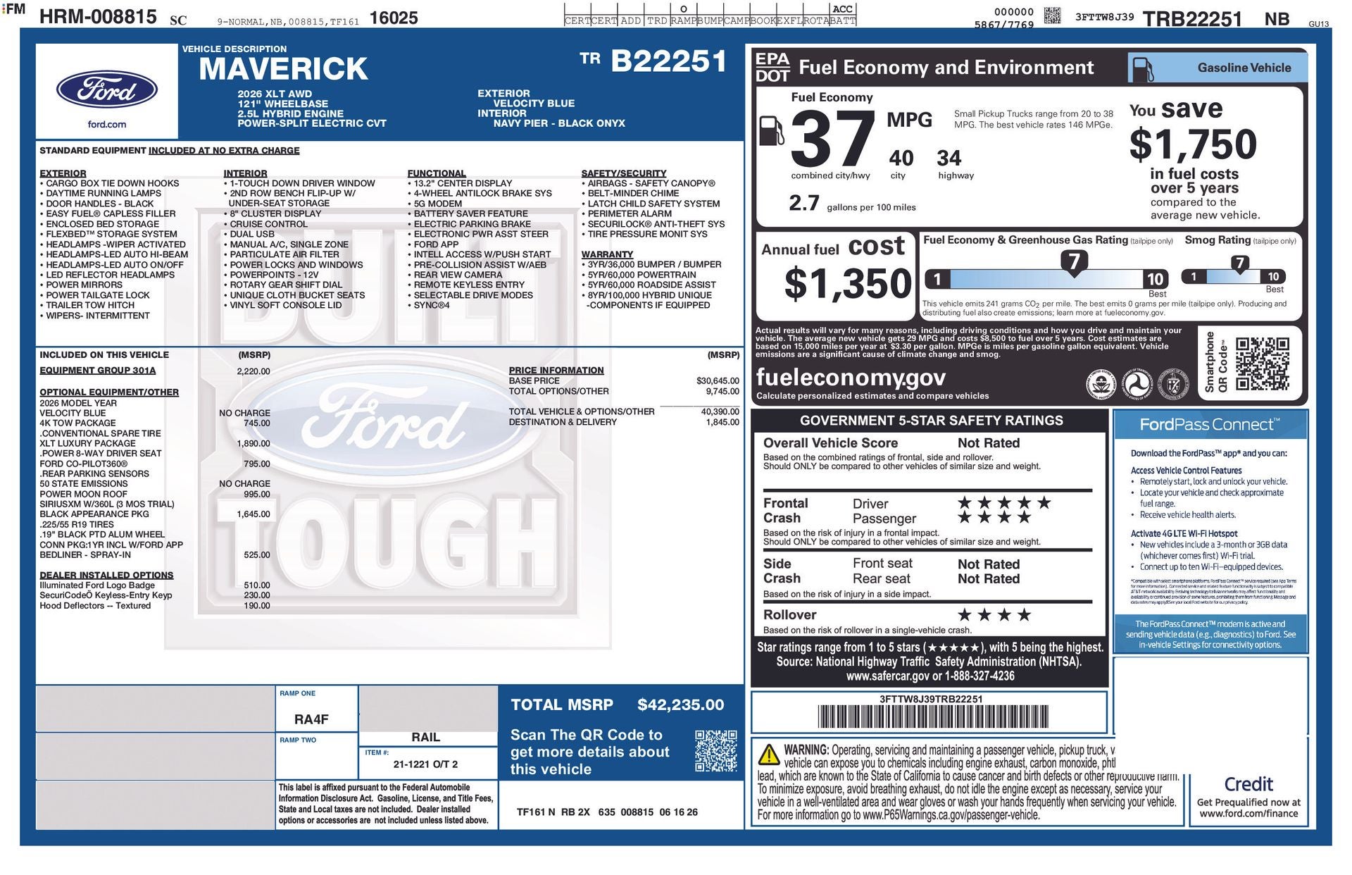 2026 Ford Maverick XLT