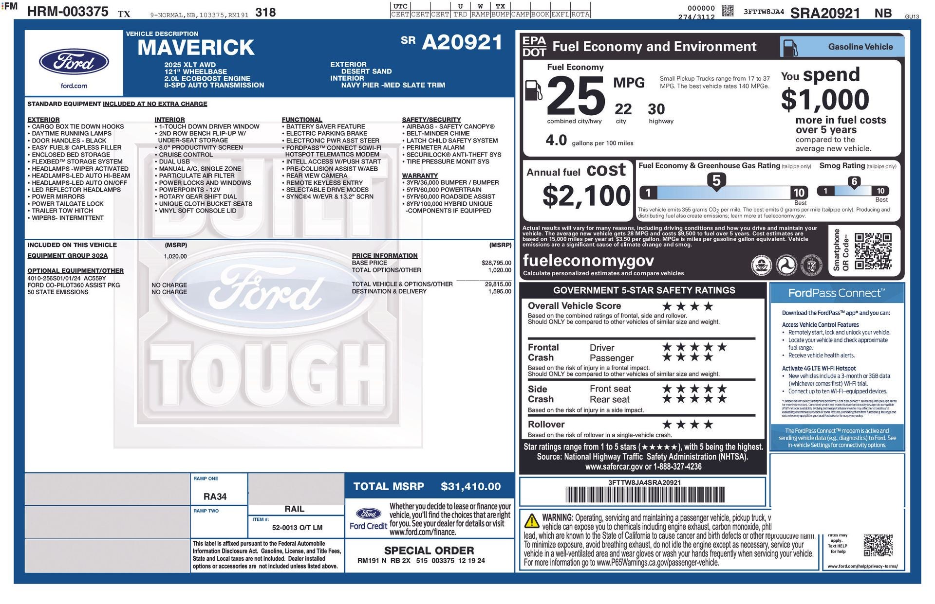 2025 Ford Maverick XLT