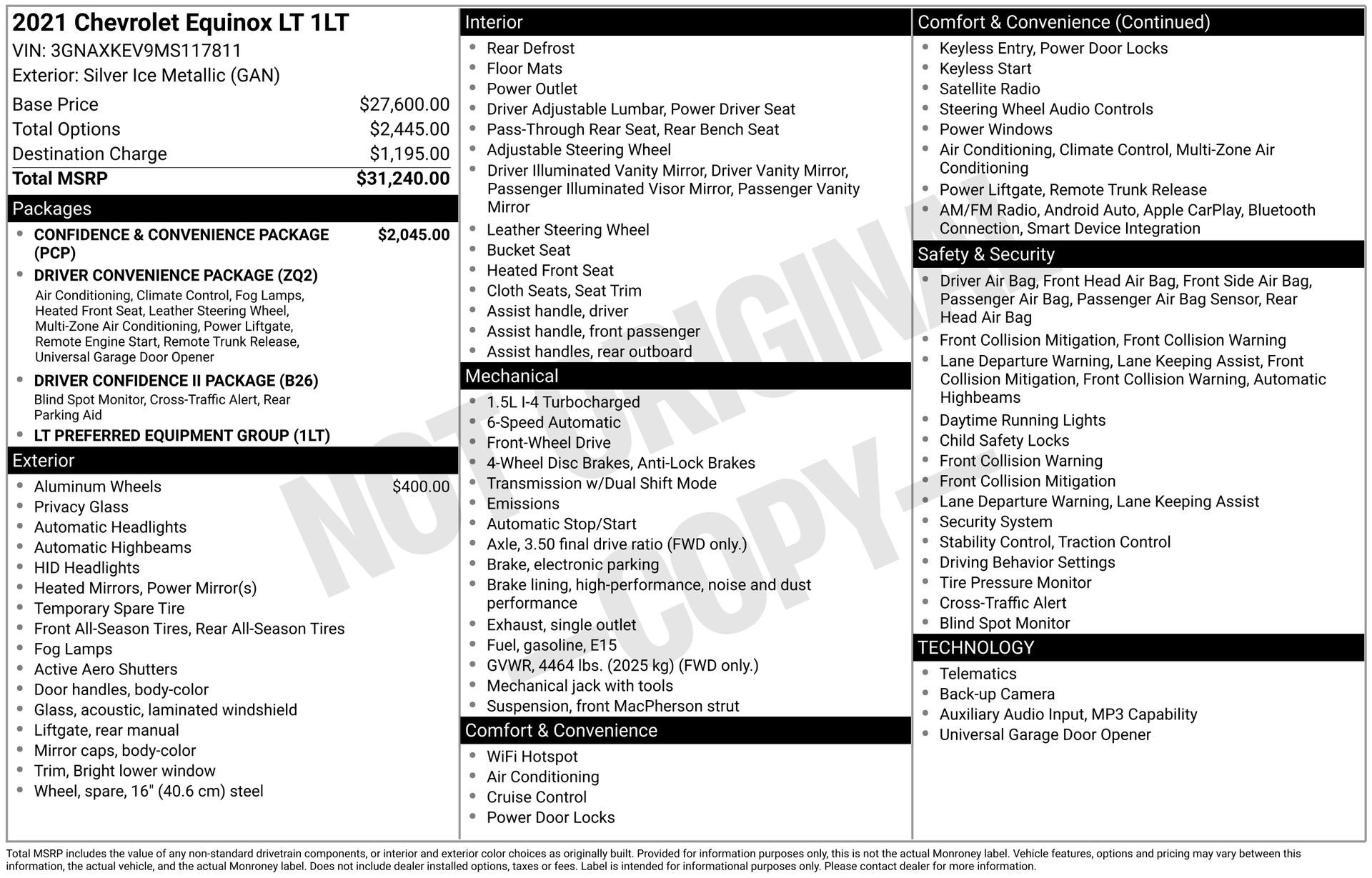 2021 Chevrolet Equinox LT FWD