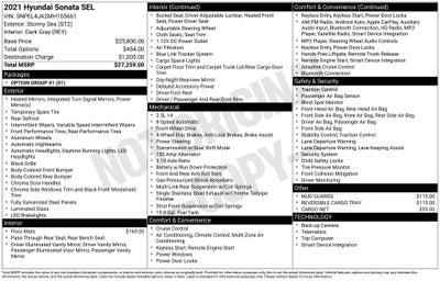 2021 Hyundai Sonata SEL