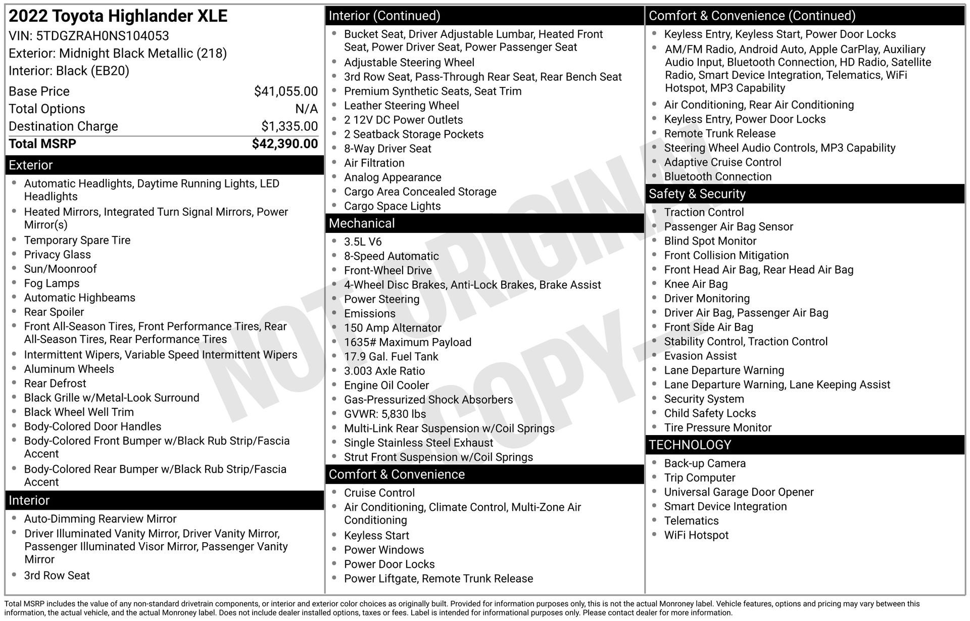 2022 Toyota Highlander XLE