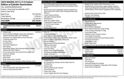 2024 Mazda Mazda CX-5 2.5 S Carbon Edition