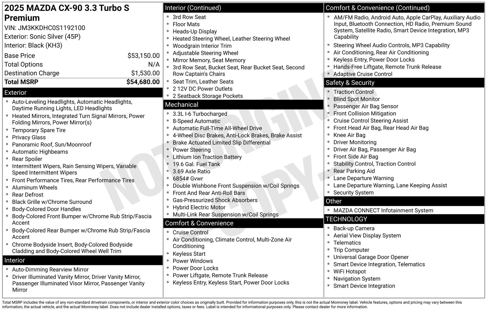 2025 Mazda Mazda CX-90 3.3 Turbo S Premium