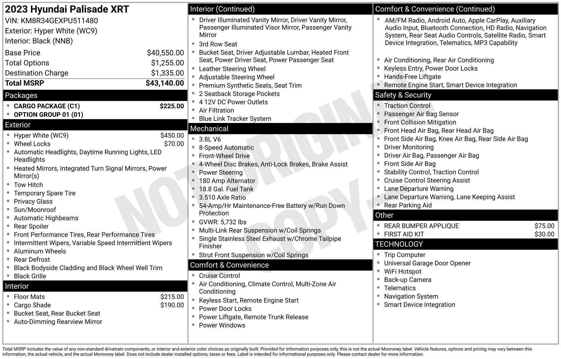 2023 Hyundai Palisade XRT FWD