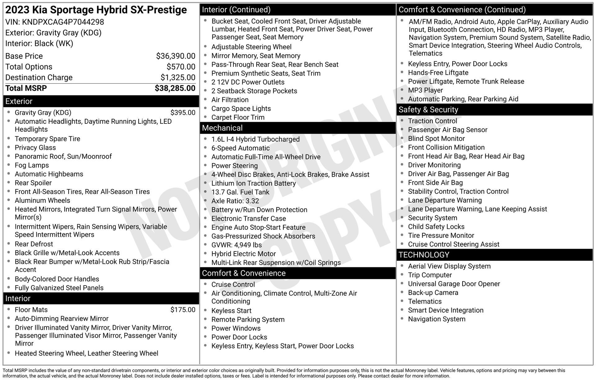 2023 Kia Sportage Hybrid SX-Prestige